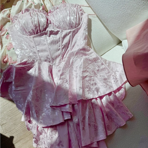 Babyboo Pink Floral Dress - Picture 4 of 4